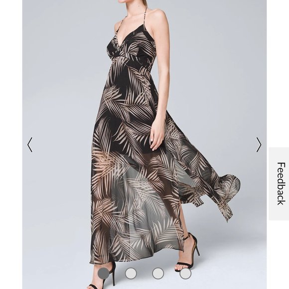 White House Black Market Dresses & Skirts - NWOT White House Black Market Palm-Print Soft Maxi Dress